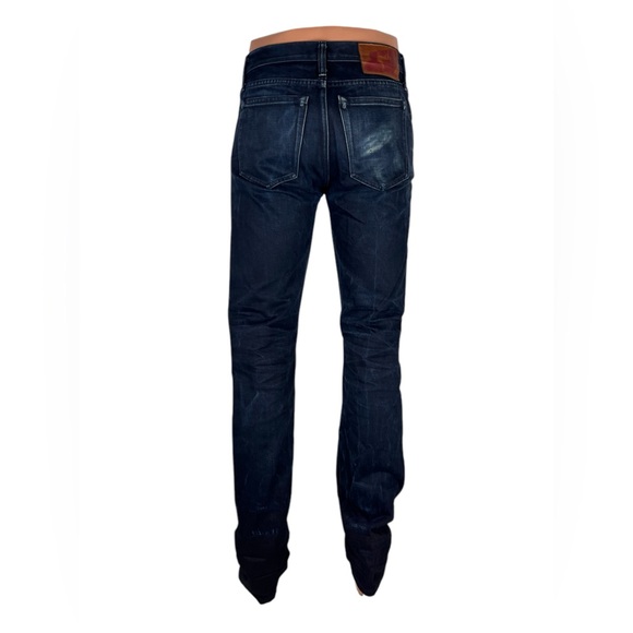 Left Field 30 X 35 (actual) Jeans Selvedged Denim NYC Faded Made in USA Cotton - Picture 4 of 16